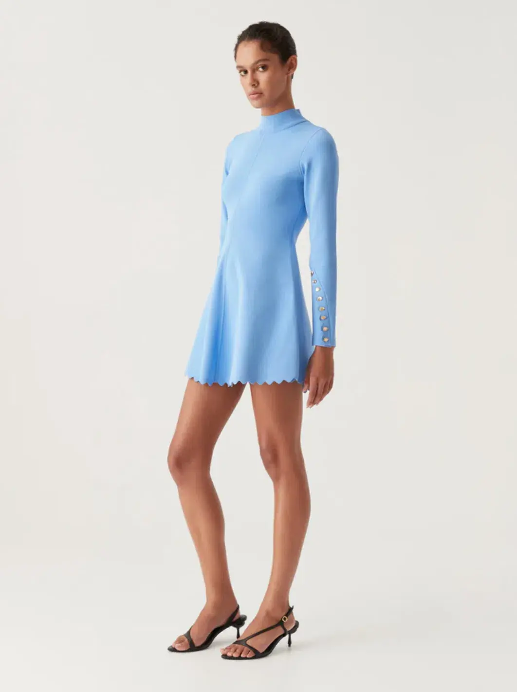 Aje Harmony Knit Mini Dress Mist Blue Size M / AU 10 - Image 4
