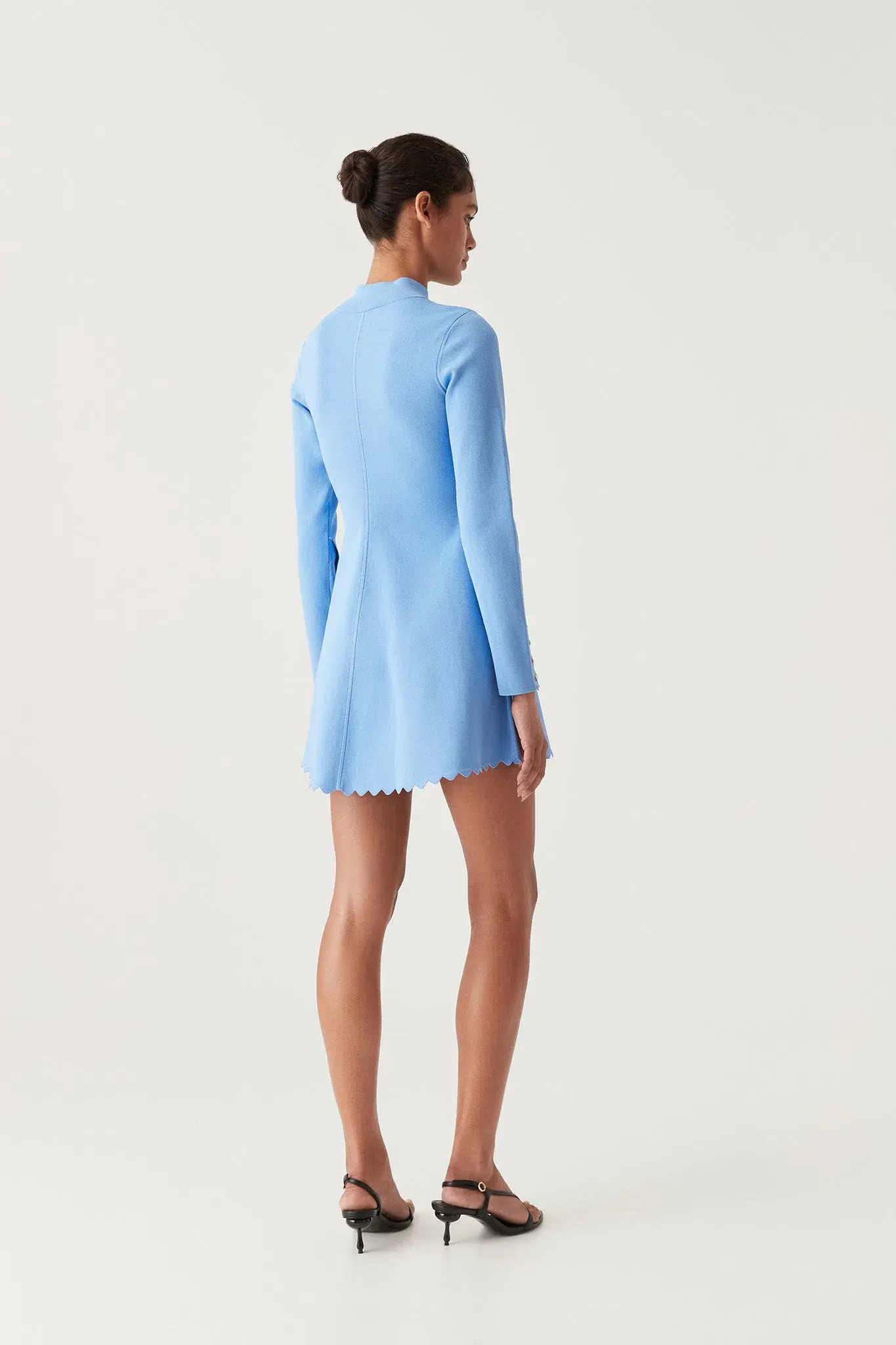 Aje Harmony Knit Mini Dress Mist Blue Size M / AU 10 - Image 3