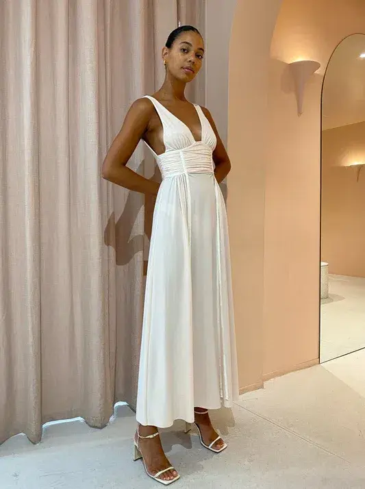 Bec & Bridge Gwen Maxi Dress in Shell Size AU 10 - Image 3