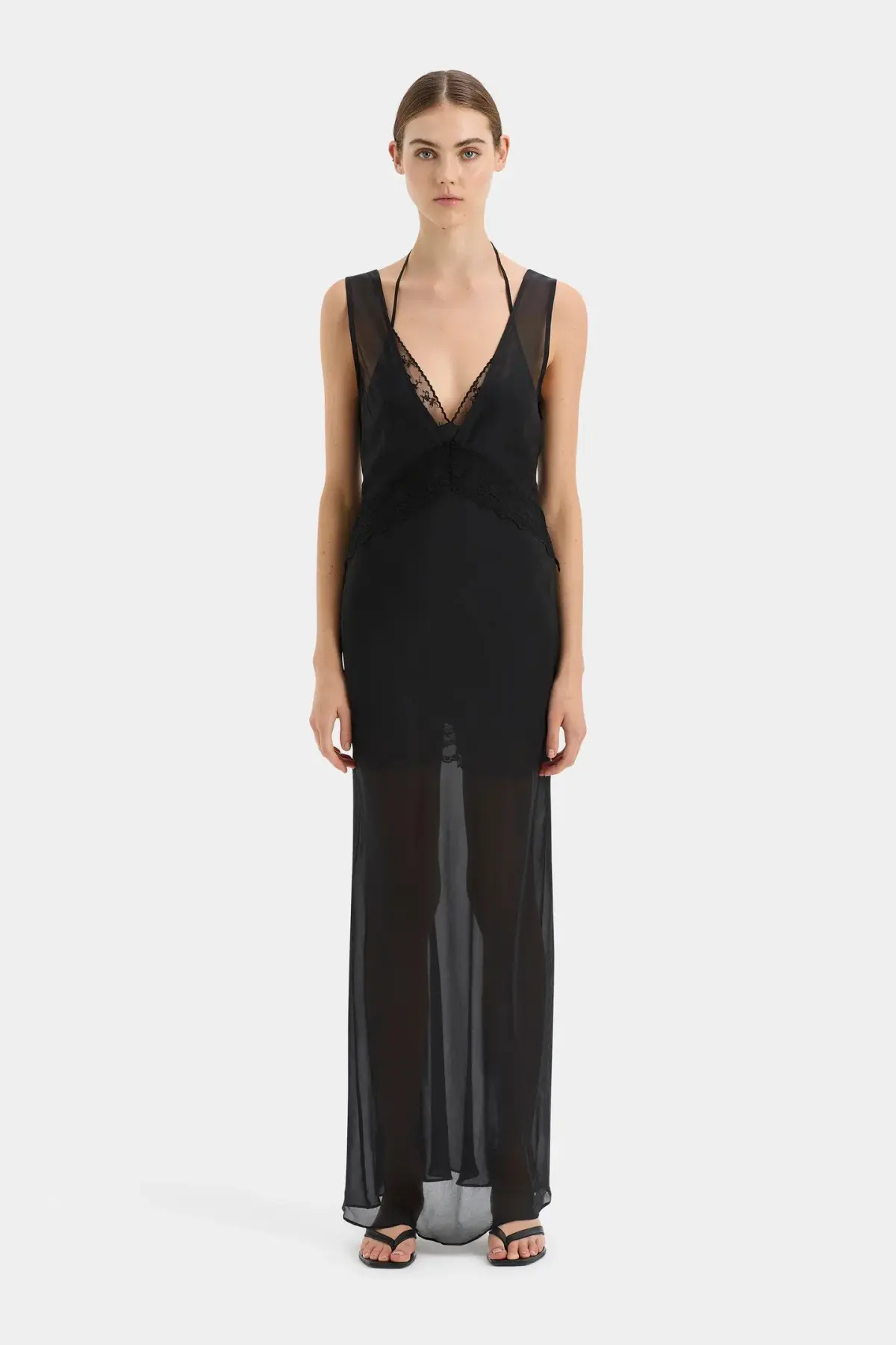 Sir the Label Avellino Lace Layered Dress Black Size 0 / AU 6 - Image 1