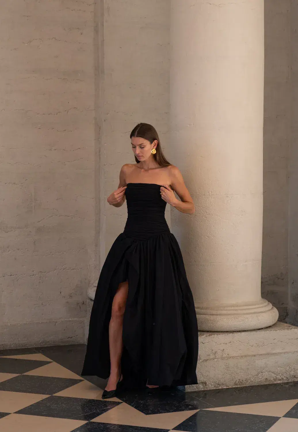 Aje Violette Bubble Hem Maxi Dress Black Size 16 - Image 3