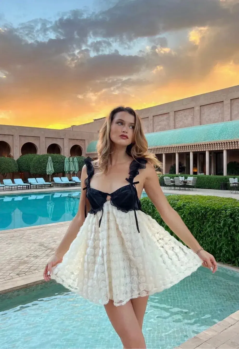 For Love & Lemons Poppy Dress Ivory Size S/Au 8 - Image 1