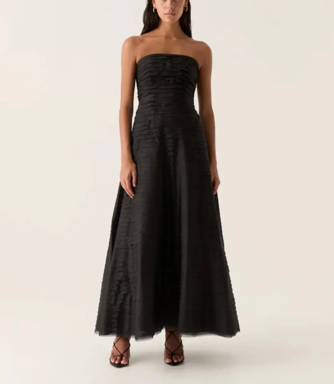 Aje Soundscape Maxi Dress Black Size 10 for rent on The Volte - main image