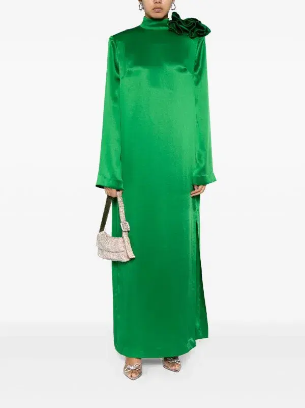 Rachel Gilbert Rosy Full Length Gown Emerald Size 12 - Image 2