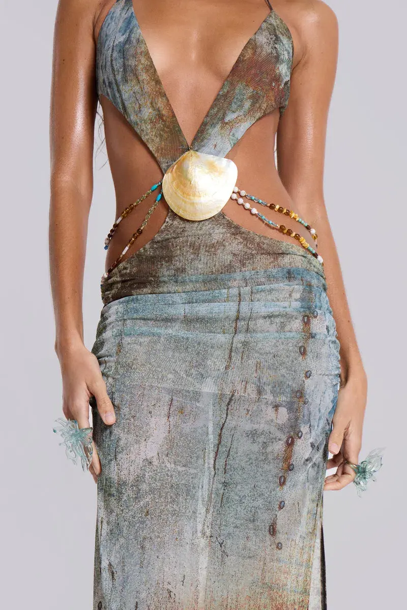 Jaded London Vida Backless Dress With Shell Trim Size 6  - Image 2
