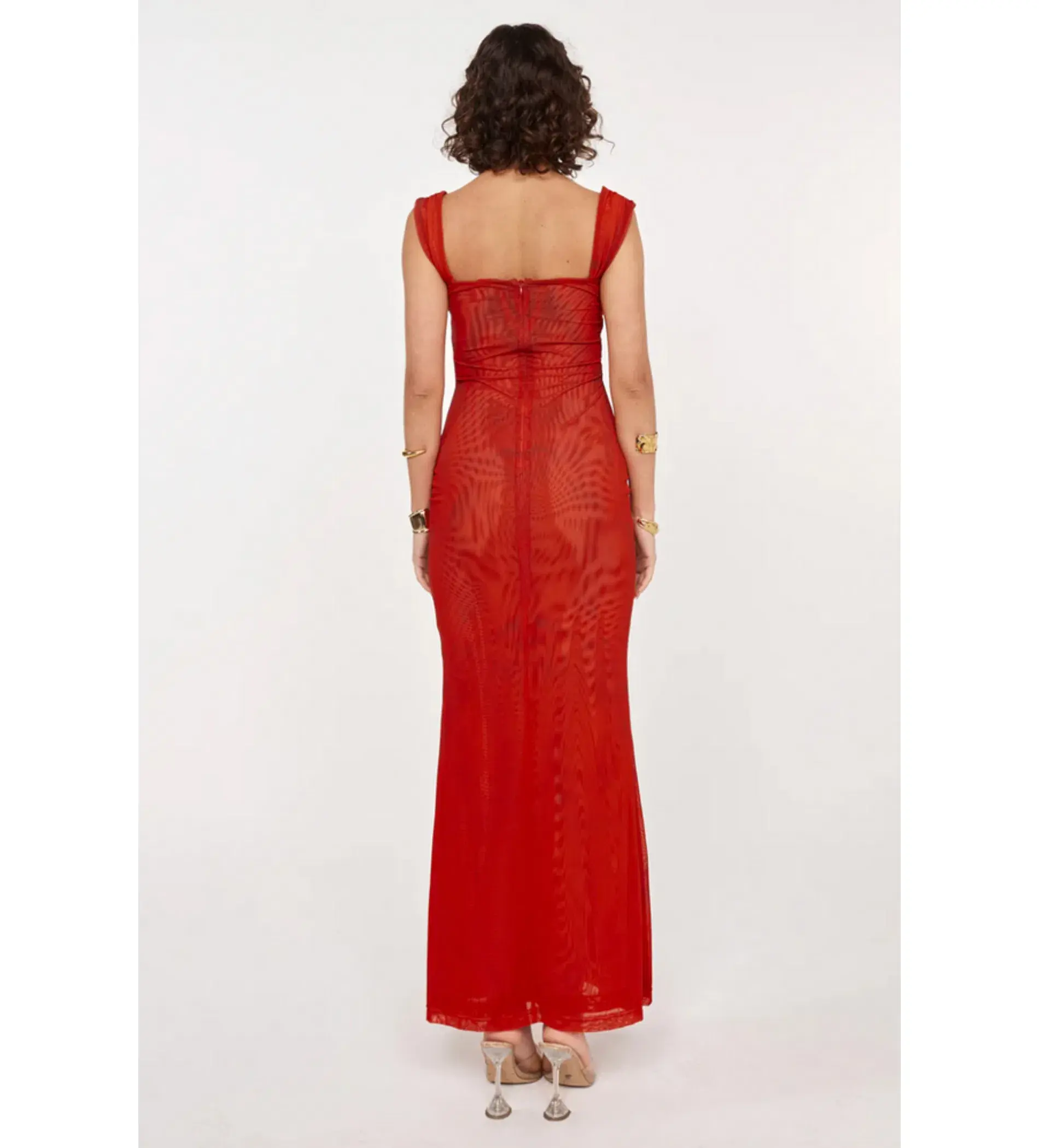 She is OLLÁ Imogen Dress Cherry Red Size 12 - Image 3