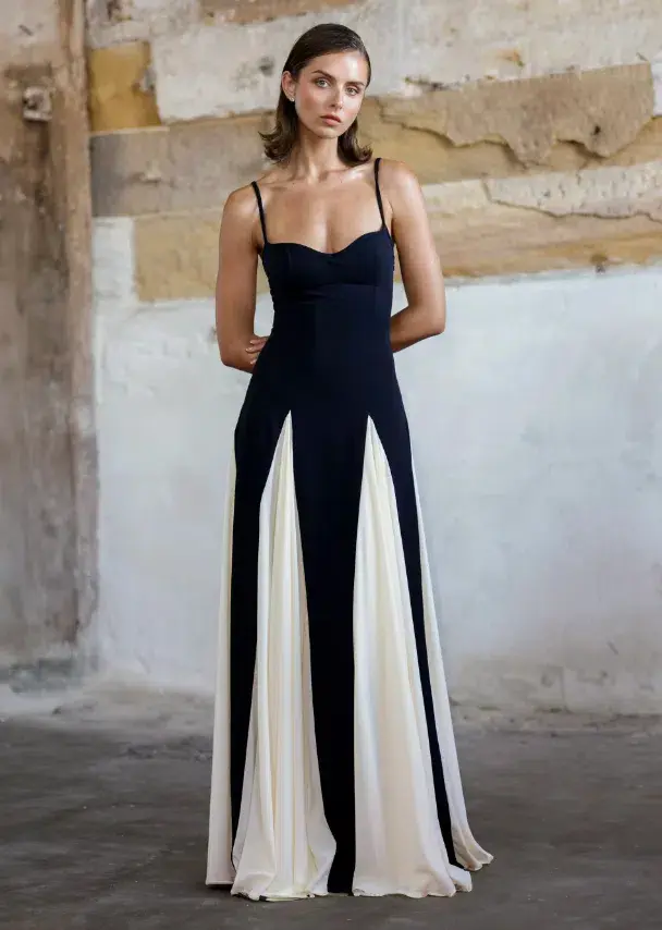 Arcina Ori Paloma Dress Black/White Size AU 8 - Image 4