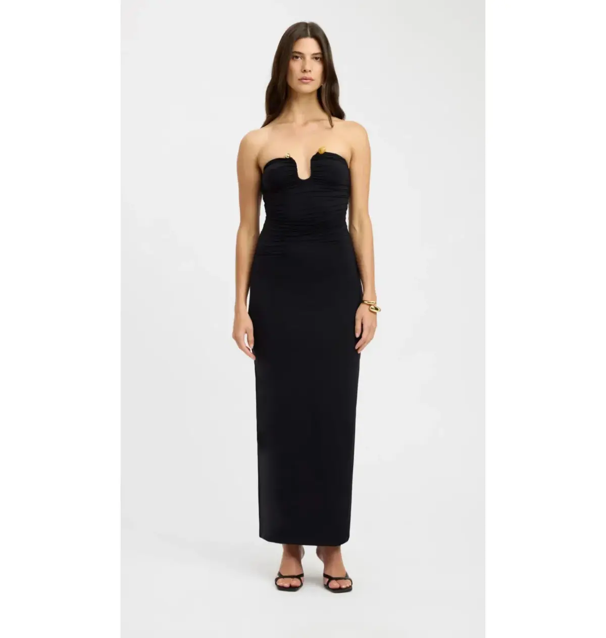 Kookai Tayla Trim Maxi Dress Black Size AU 8 - Image 1