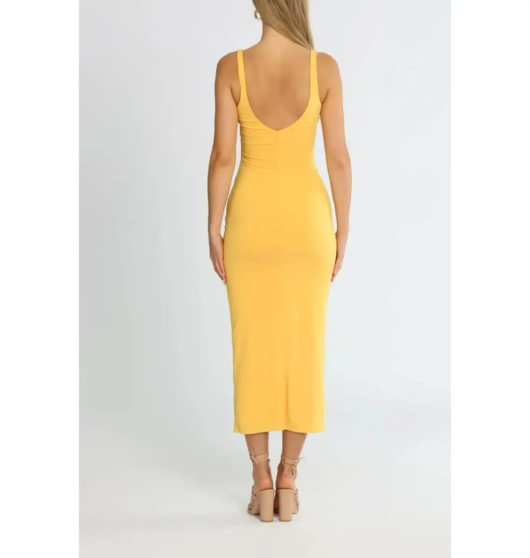 Bec & Bridge Yasmin Midi Dress in Papaya Size AU 6 for rent on The Volte - main image