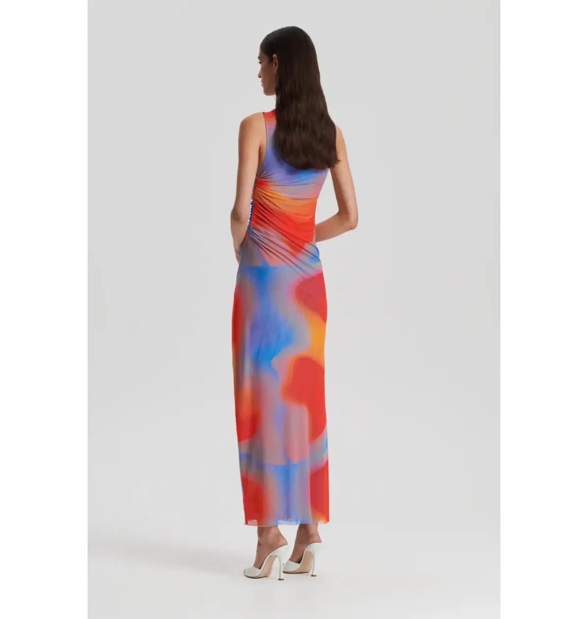 Scanlan Theodore Watercolour Dress Blue/Red Size AU 10 - Image 3