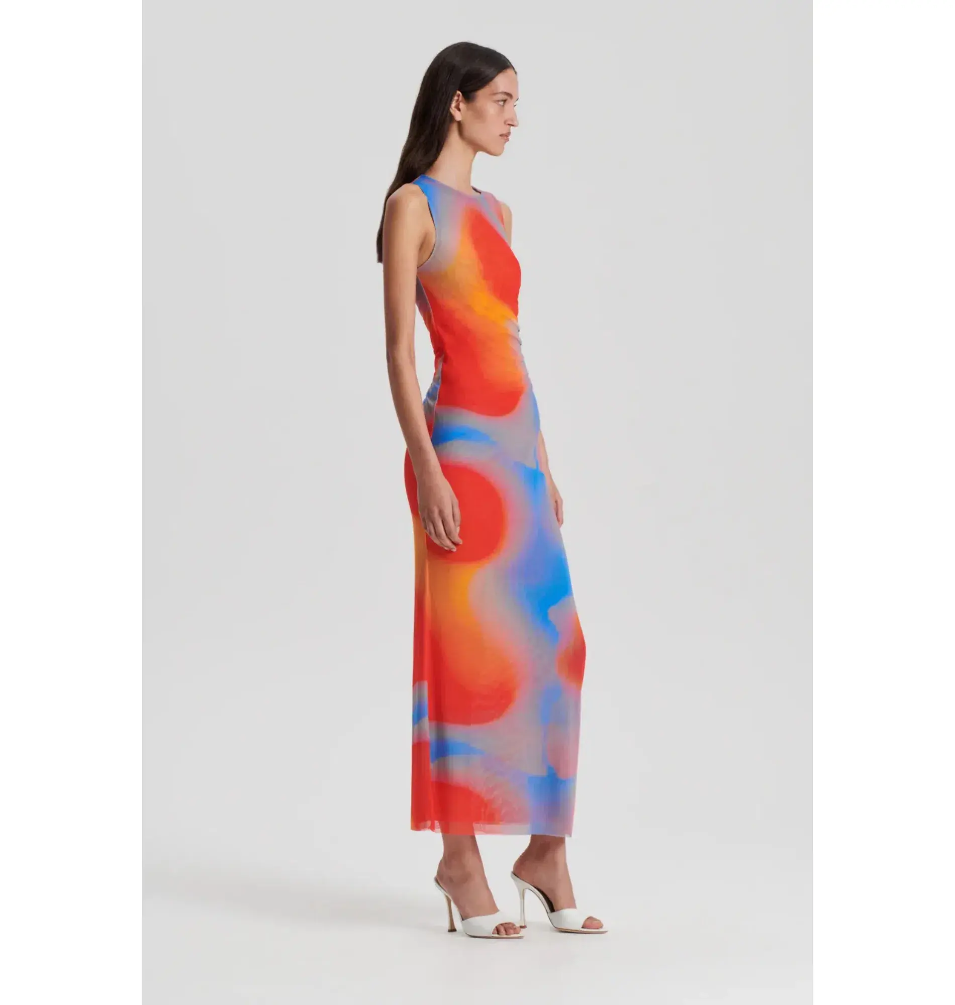 Scanlan Theodore Watercolour Dress Blue/Red Size AU 10 - Image 2