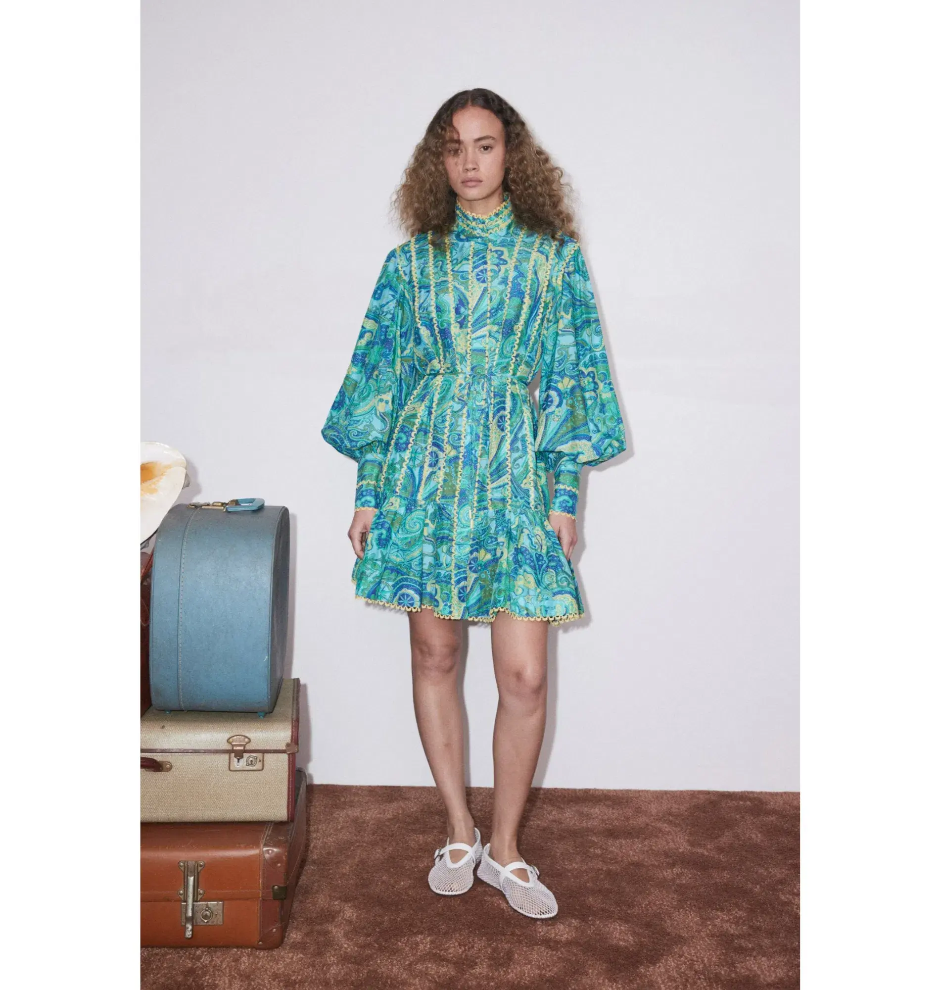 Alemais Ceto Mini Dress Print Size AU 8 - Image 1