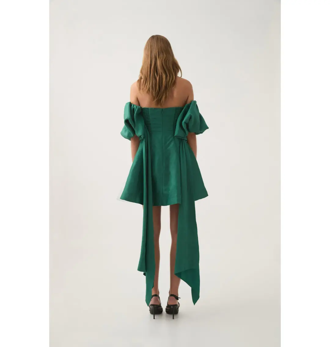 Aje Incarnation Mini Dress Emerald Size AU 8 for rent on The Volte - main image