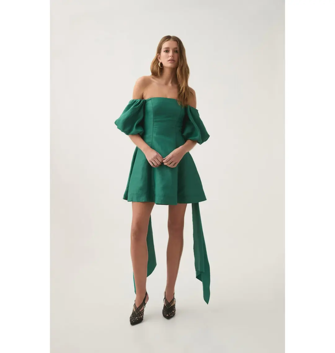 Aje Incarnation Mini Dress Emerald Size AU 8 for rent on The Volte - main image
