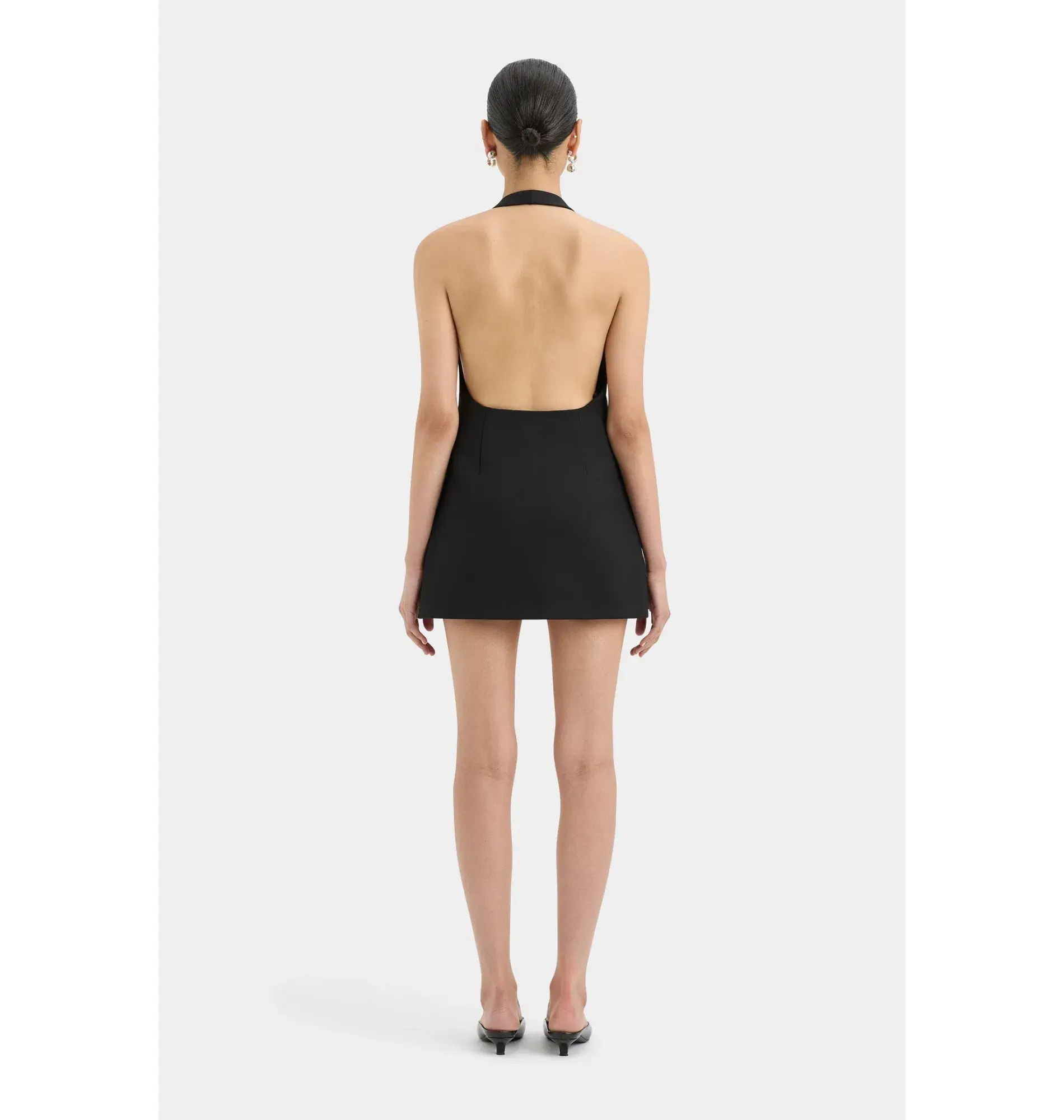 Sir the Label Sandrine Halter Mini Dress Black Size AU 8 - Image 3