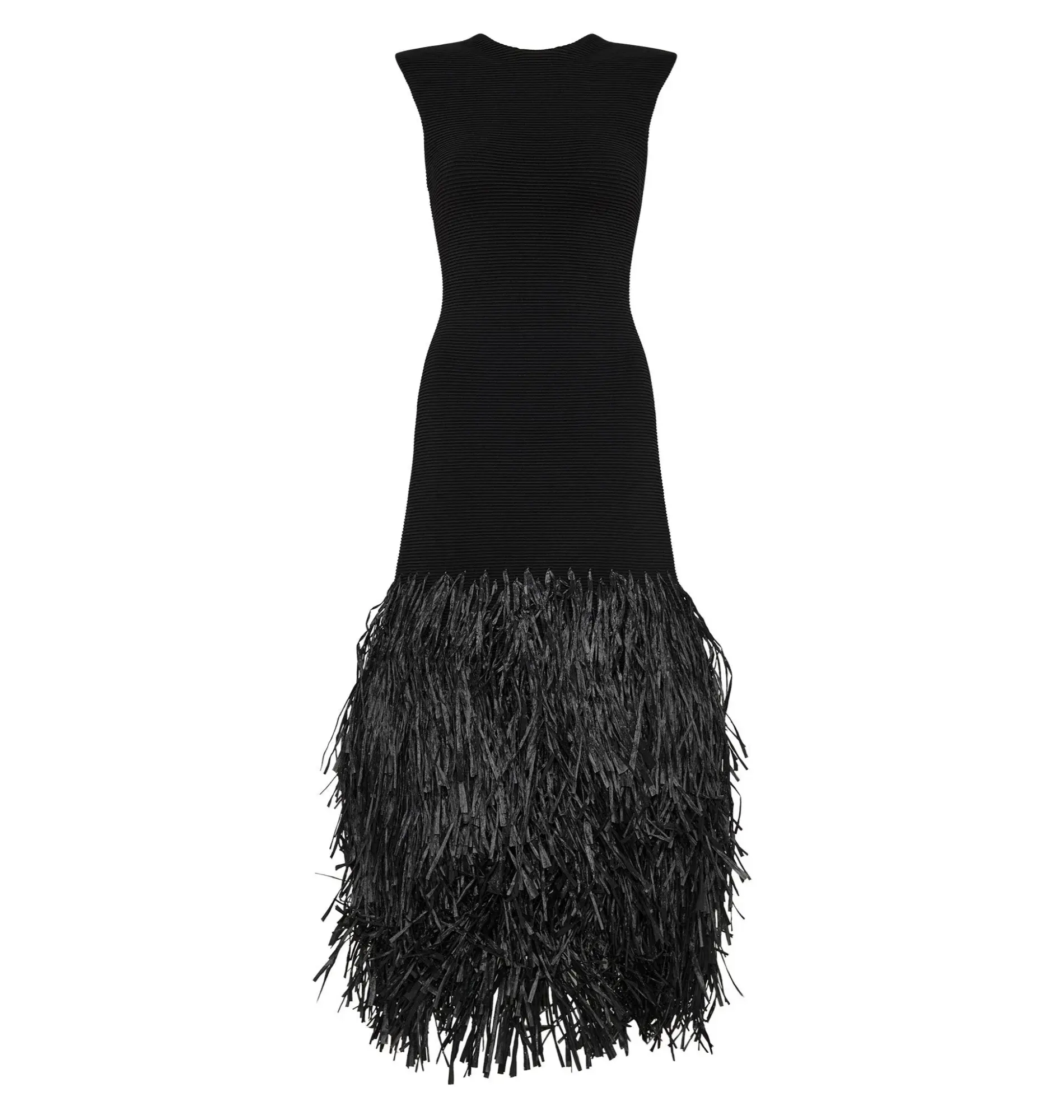 Aje Rushes Raffia Knit Midi Dress Black Size AU XS/US 2 - Image 5