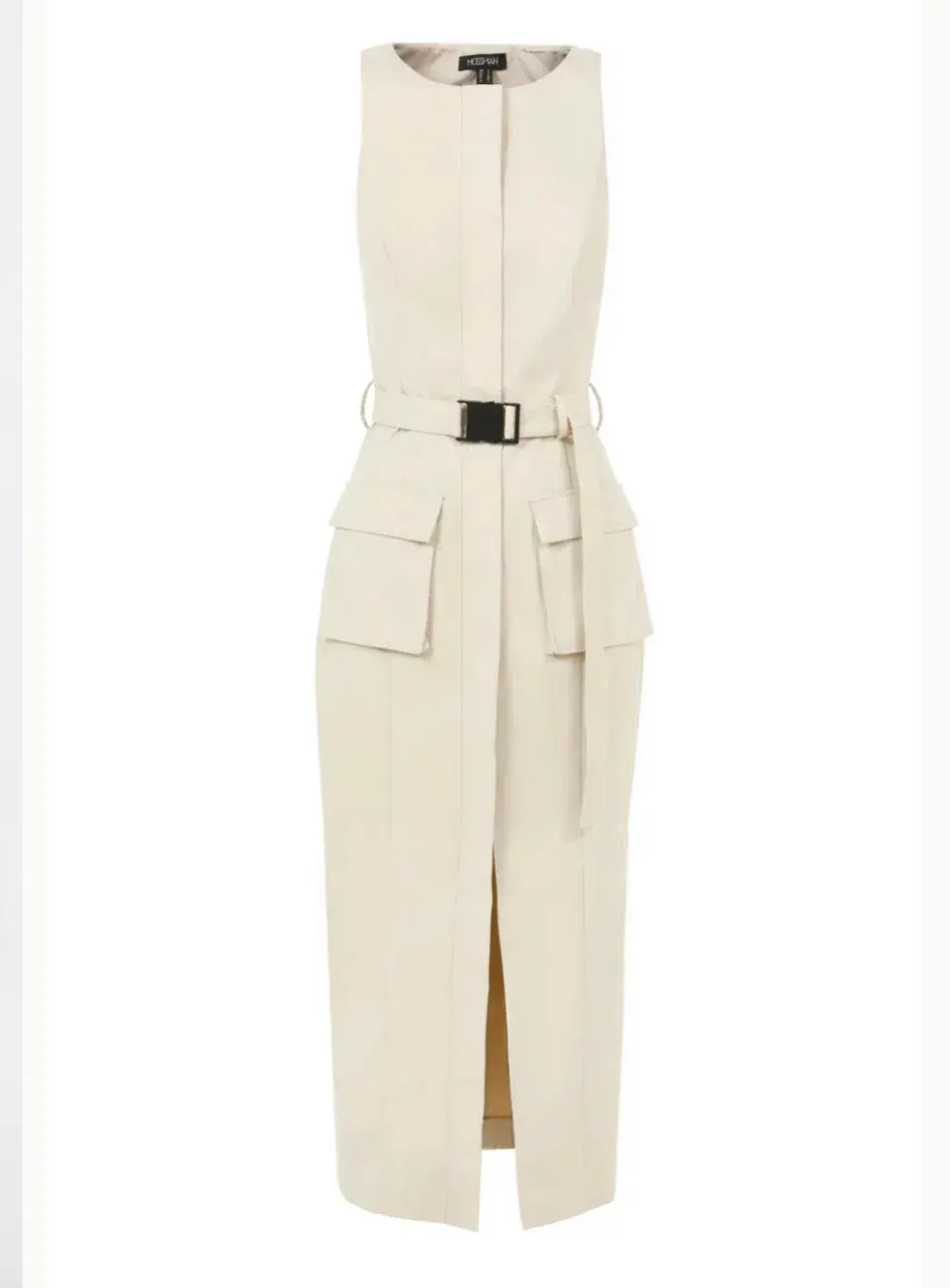 MOSSMAN BEIGE ON HIATUS MIDI SAFARI DRESS for rent on The Volte - main image