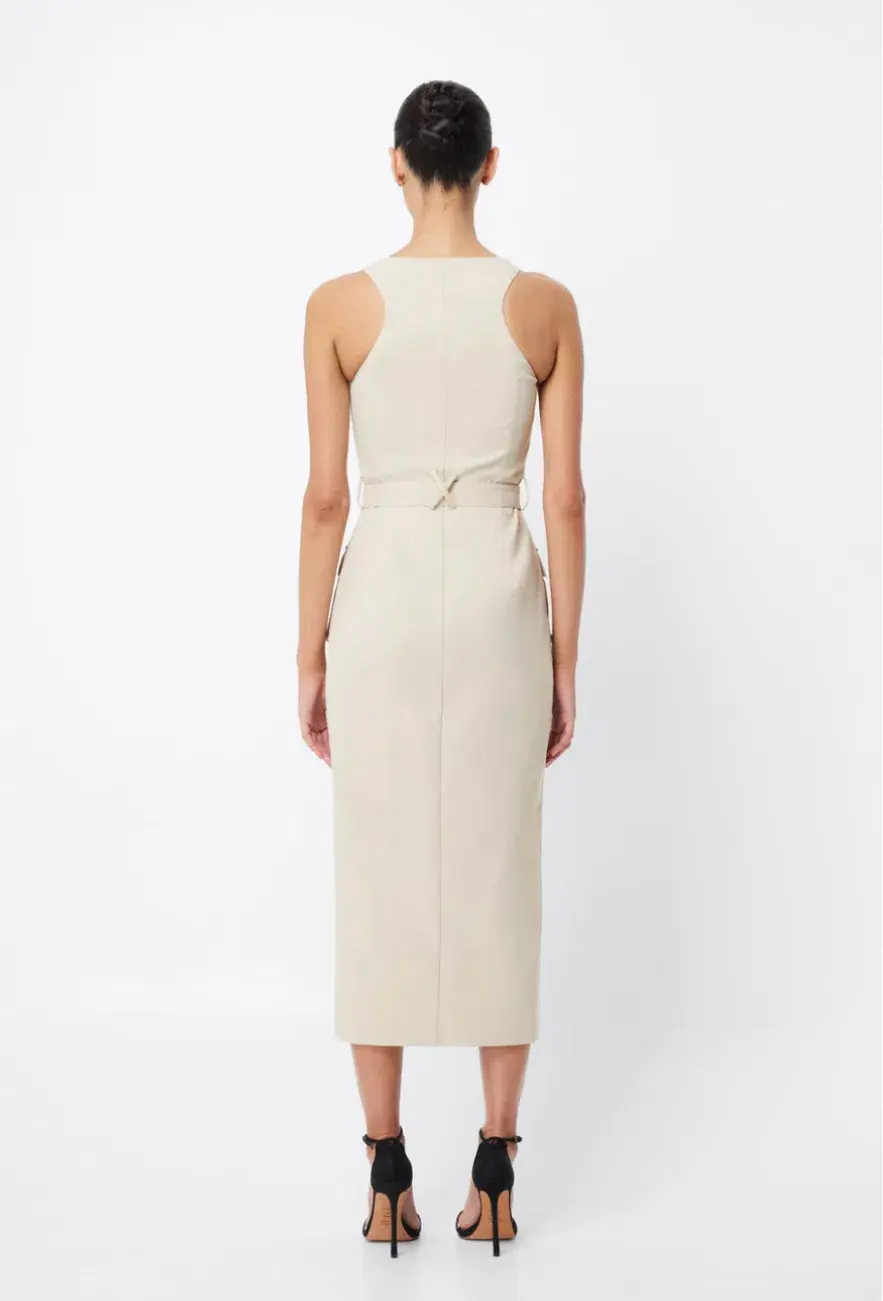 MOSSMAN BEIGE ON HIATUS MIDI SAFARI DRESS - Image 6
