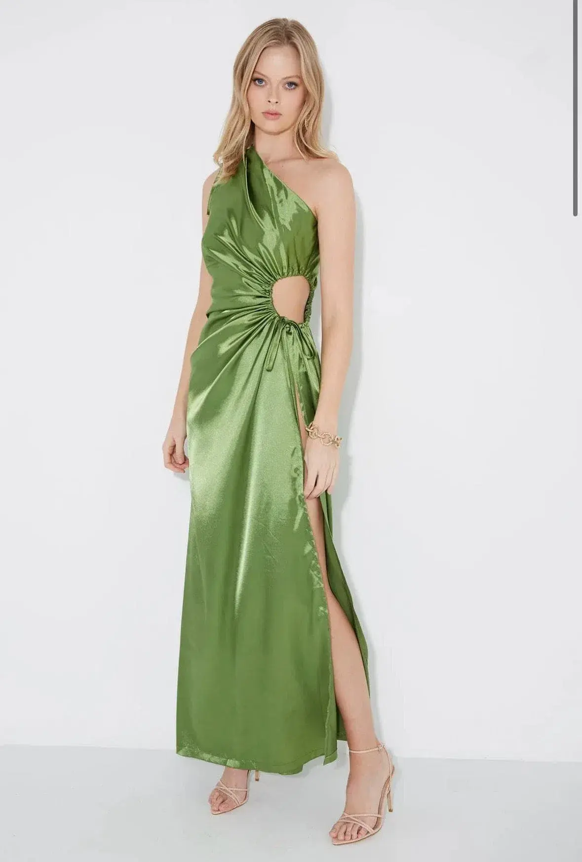 SONYA MODA Nour Maxi Dress Olive size 12 - Image 2
