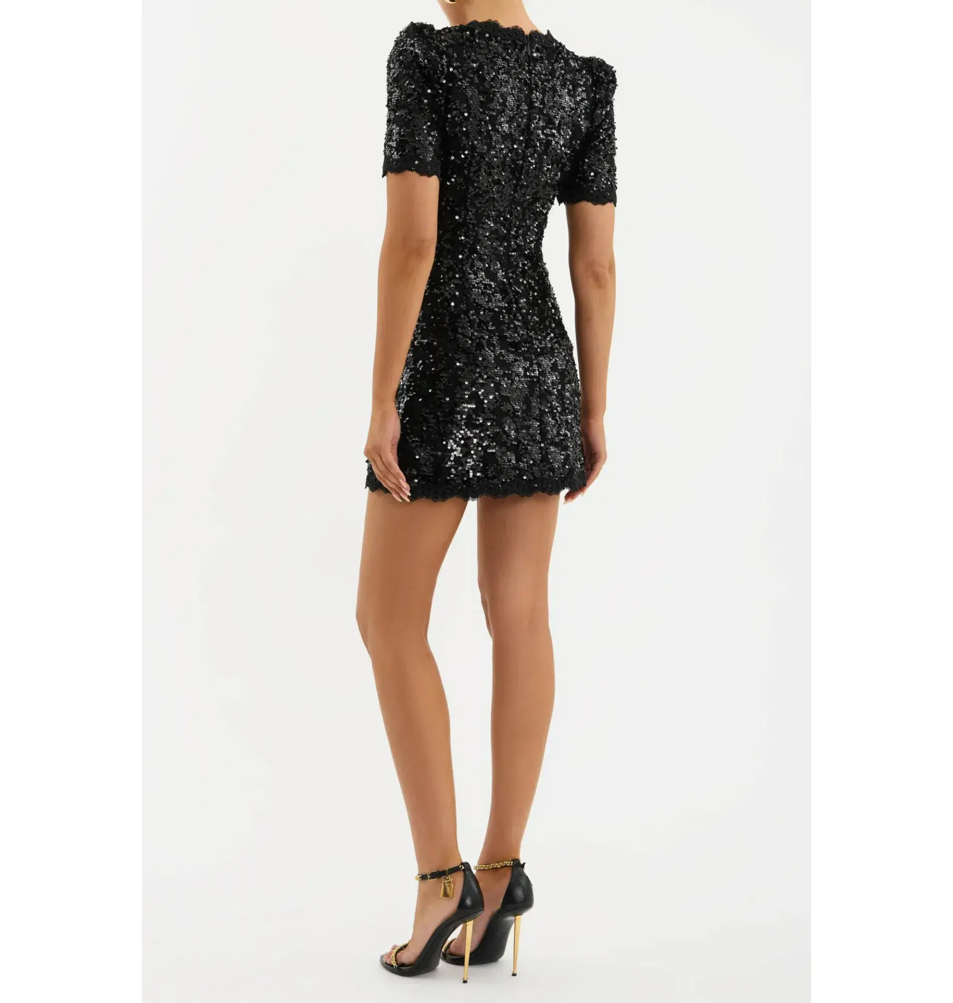Rebecca Vallance Diana Bow Mini Dress Black Size AU 8 - Image 3