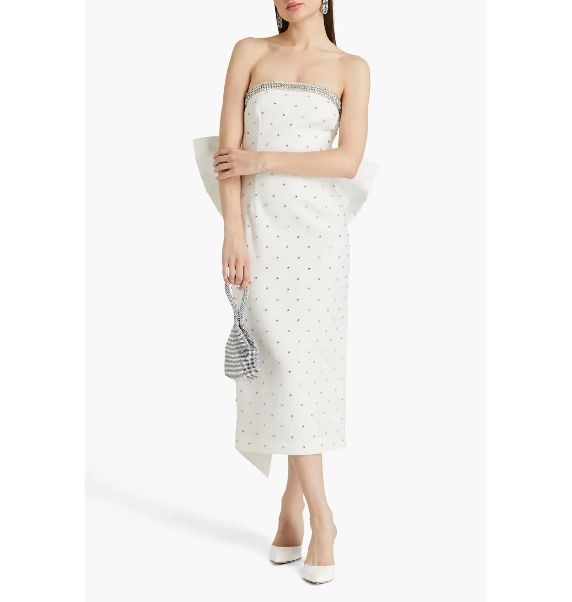 Rebecca Vallance Alpine Midi Dress White Size AU 8 - Image 1