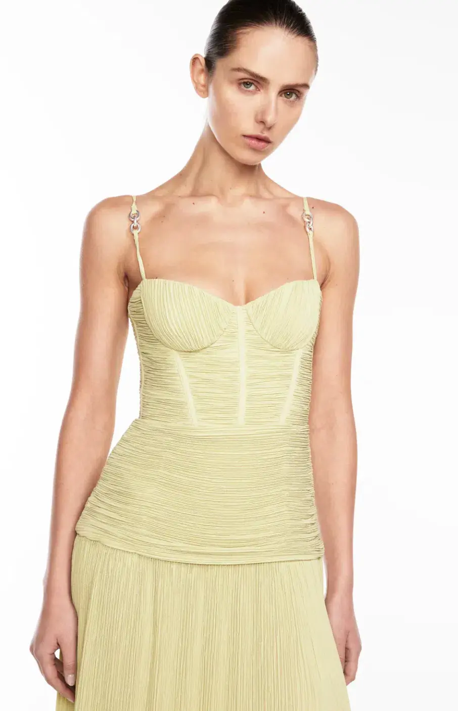 Manning Cartell Double Time Pleat Dress Pistachio Size 10 - Image 3