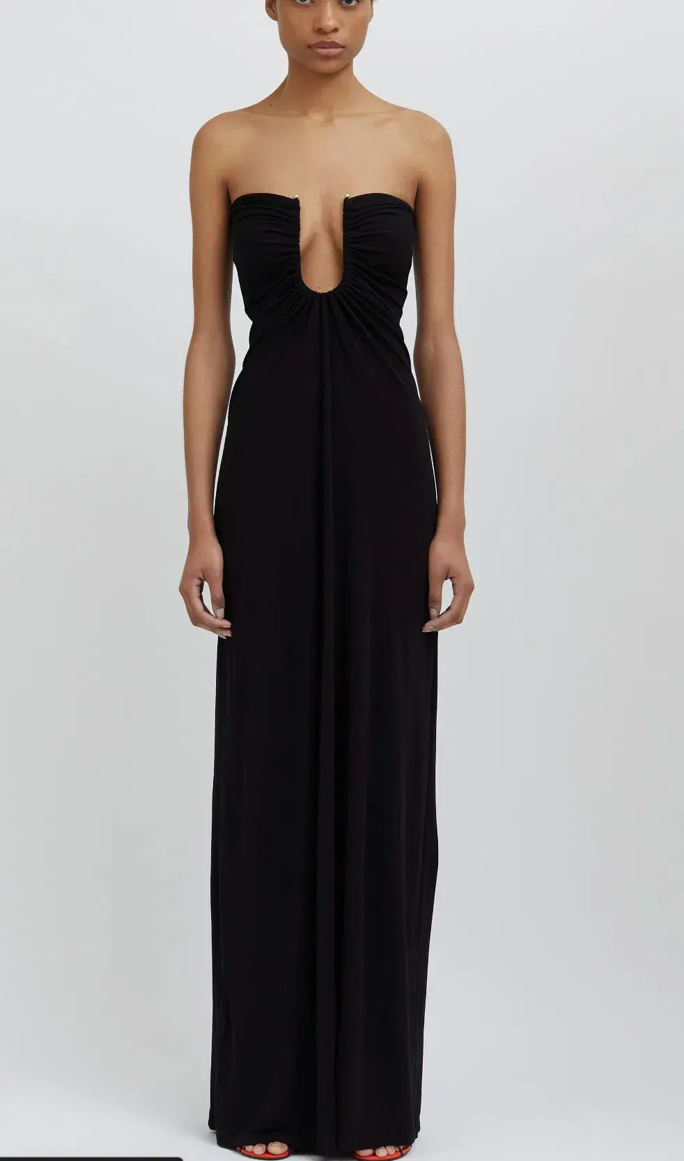 Christopher Esber Arced Palm Strapless Dress Black Size 8 - Image 4
