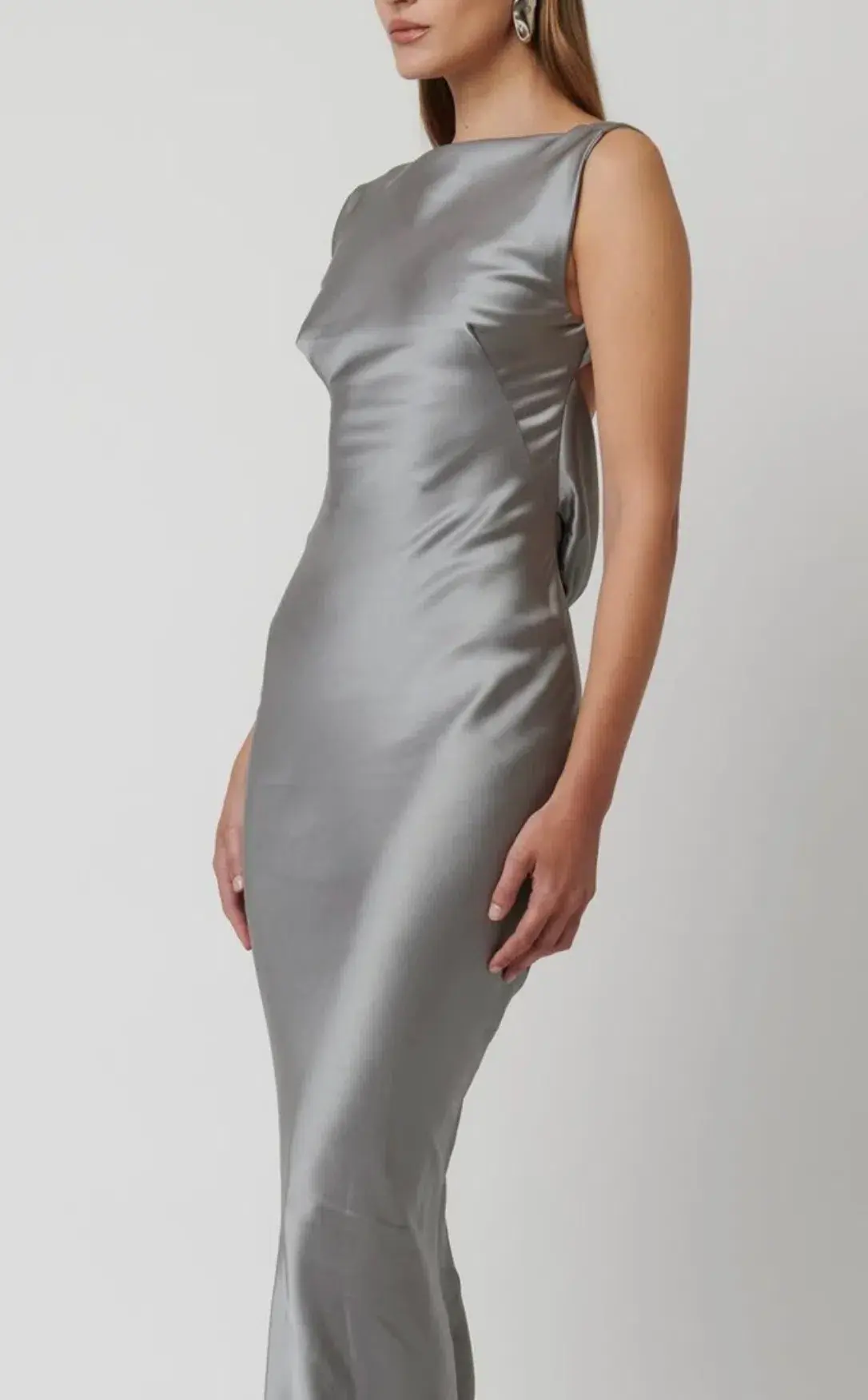 Effie Kats Karolina Gown Platinum Size 10 - Image 4