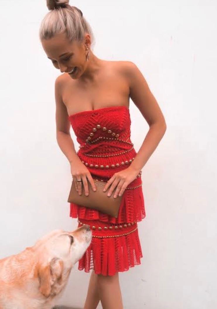Thurley Heaven Dress red size 8 - Image 1