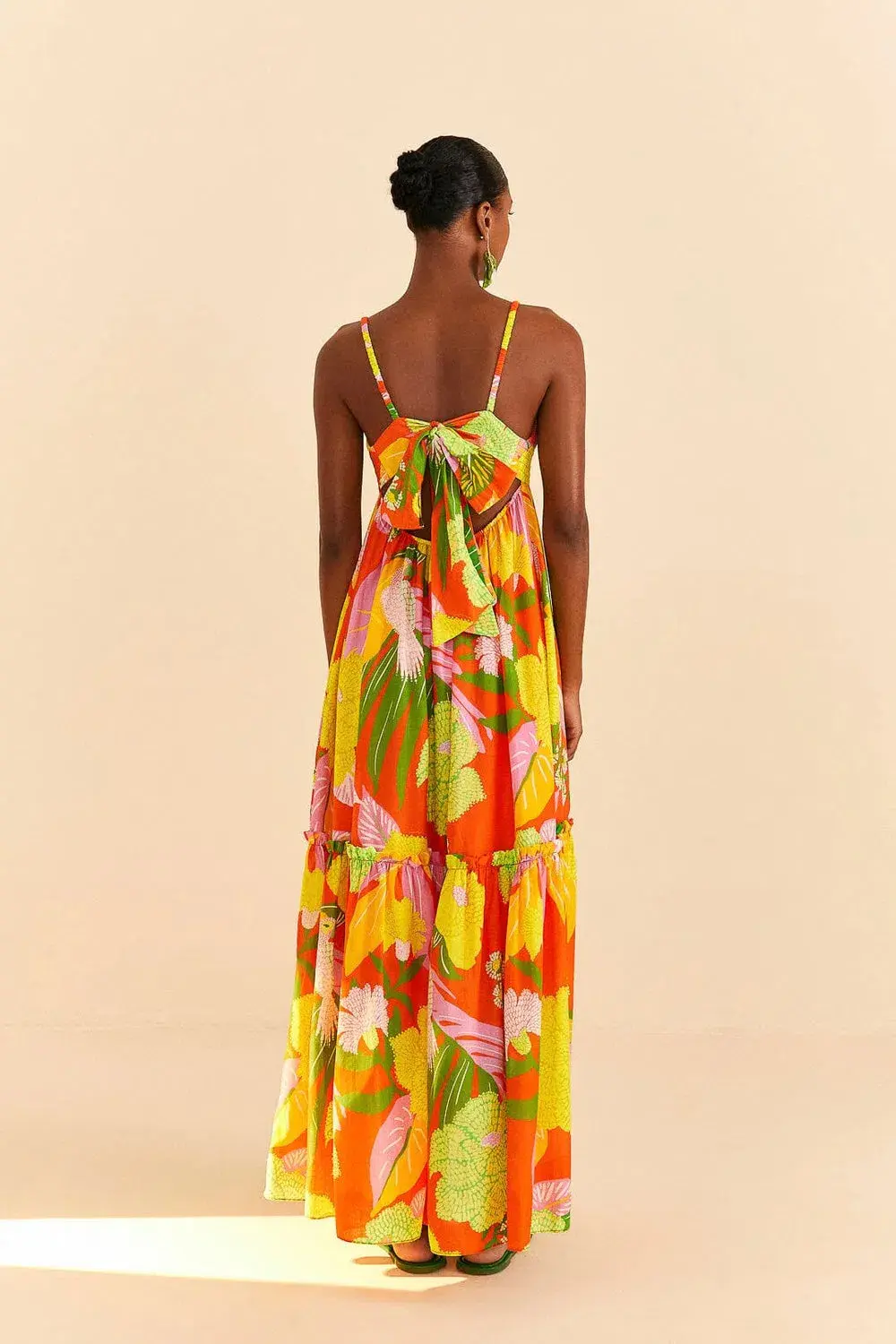 Farm Rio  Neon Floral Maxi Dress Multi Size 12 - Image 2