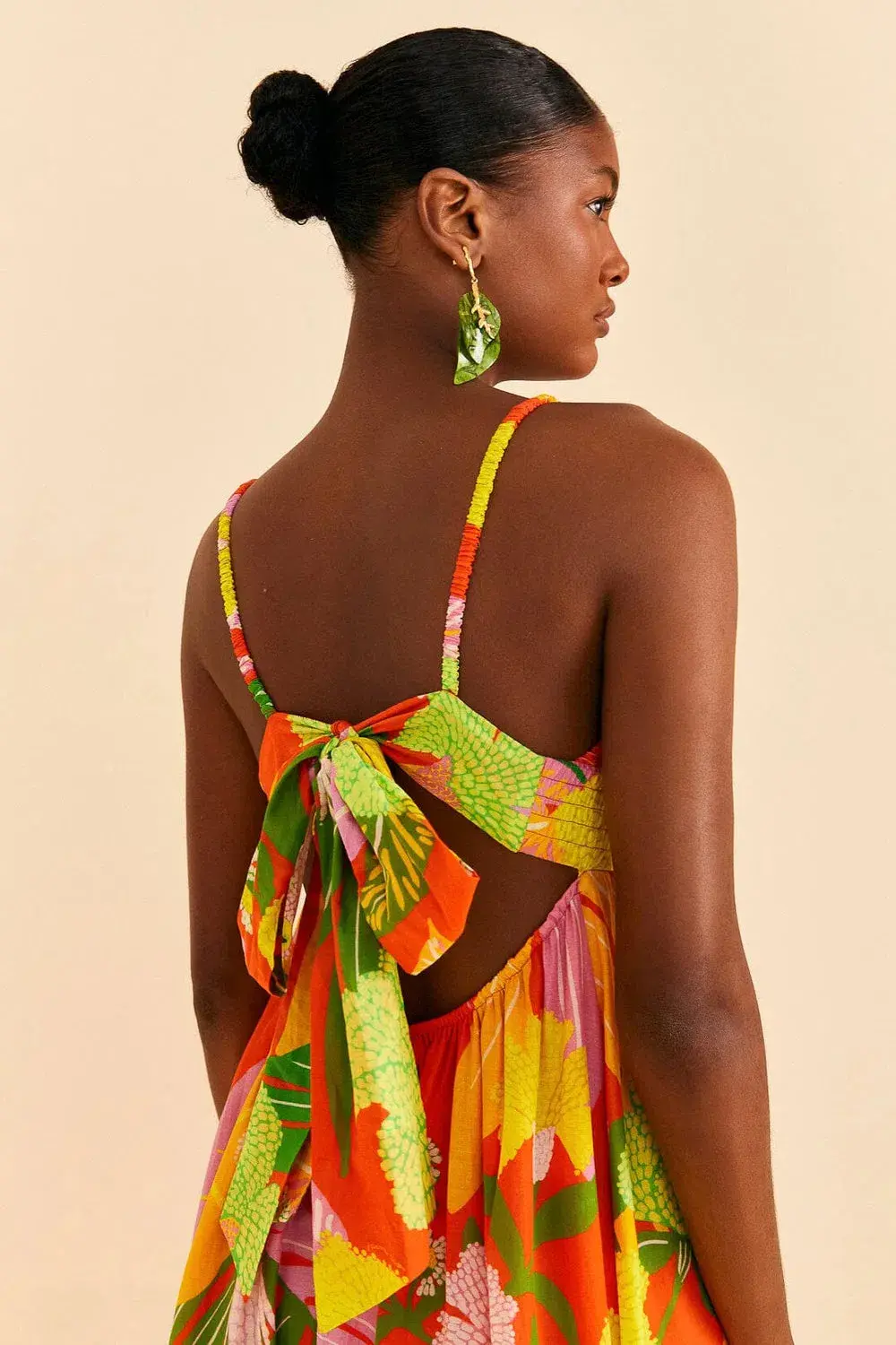 Farm Rio  Neon Floral Maxi Dress Multi Size 14 - Image 2