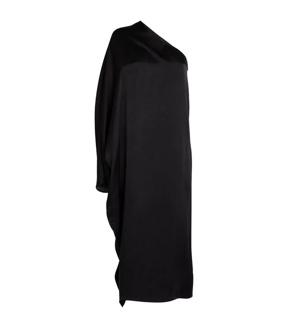 Anine Bing Silk Rowan Midi Dress Black Size 12 - Image 5