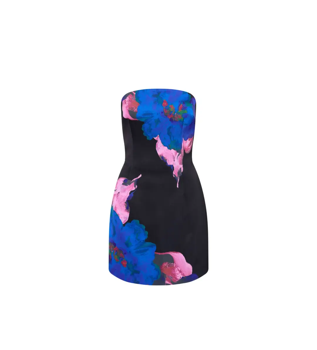 Rebecca Vallance Acid Bloom Strapless Mini Dress Multi/Floral Size 10  for rent on The Volte - main image