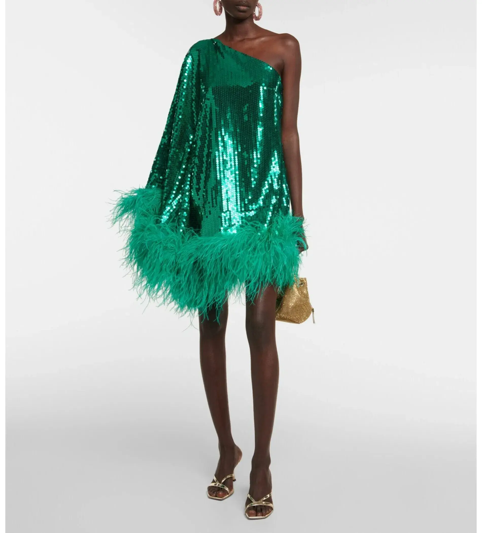 Taller Marmo Piccolo Disco Ubud Sequined Mini Dress Green Size 8 - Image 1