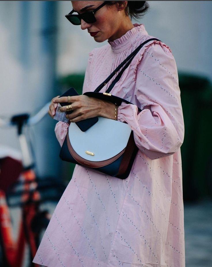 Ganni Printed Poplin Mini Dress in Silver Pink Size 10 - Image 4