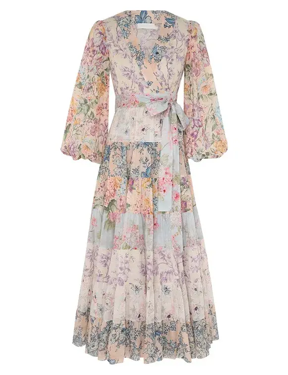 Zimmermann The Halliday Tiered Midi Dress in Spliced Size 4 / AU 16 - Image 5