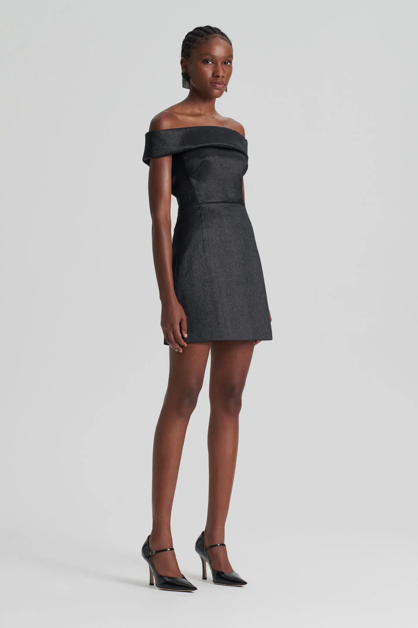 Scanlan Theodore Tinsel Mini Dress Black Size 8 - Image 1