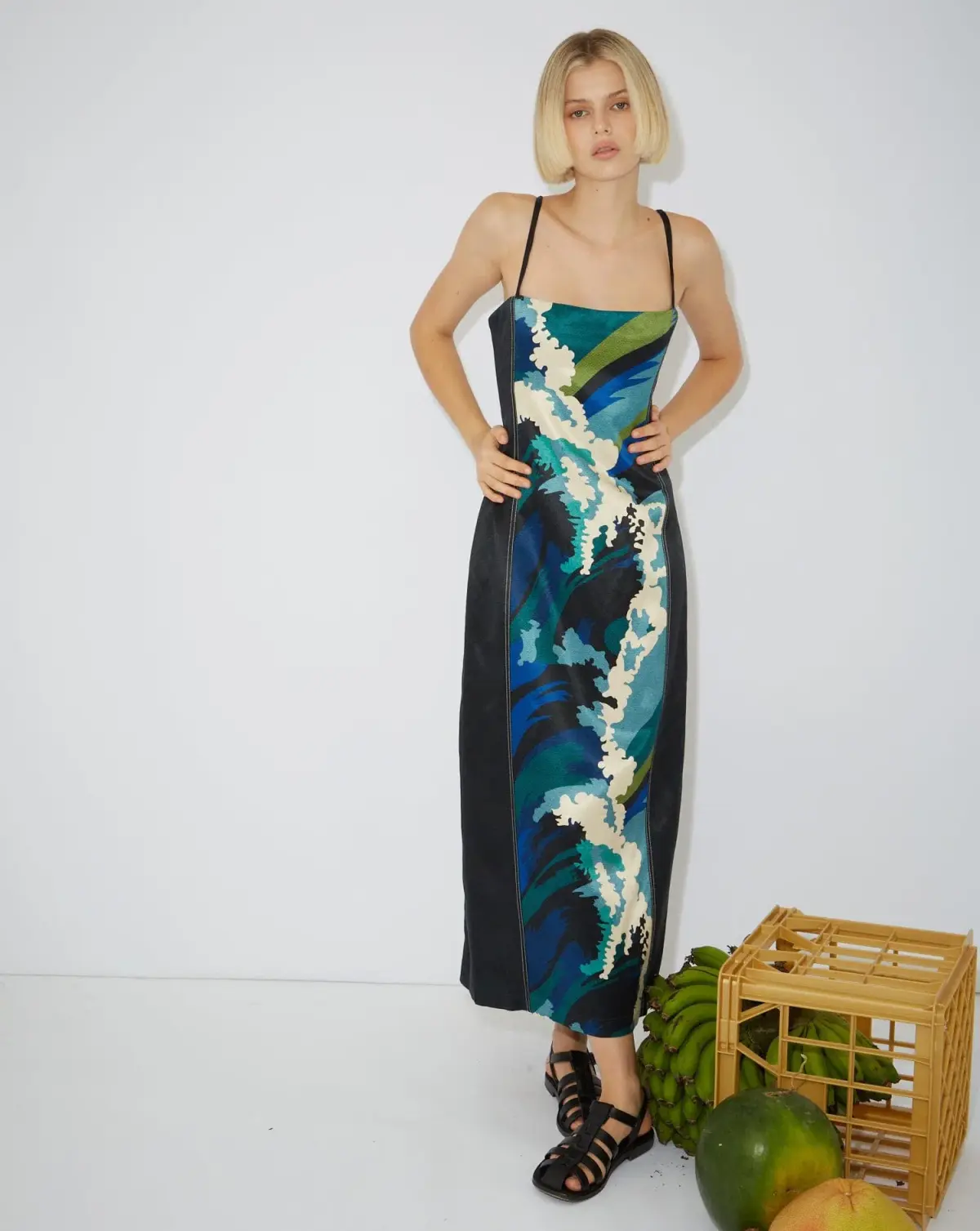 Alemais Wave Midi Dress Multi Size 8 - Image 1