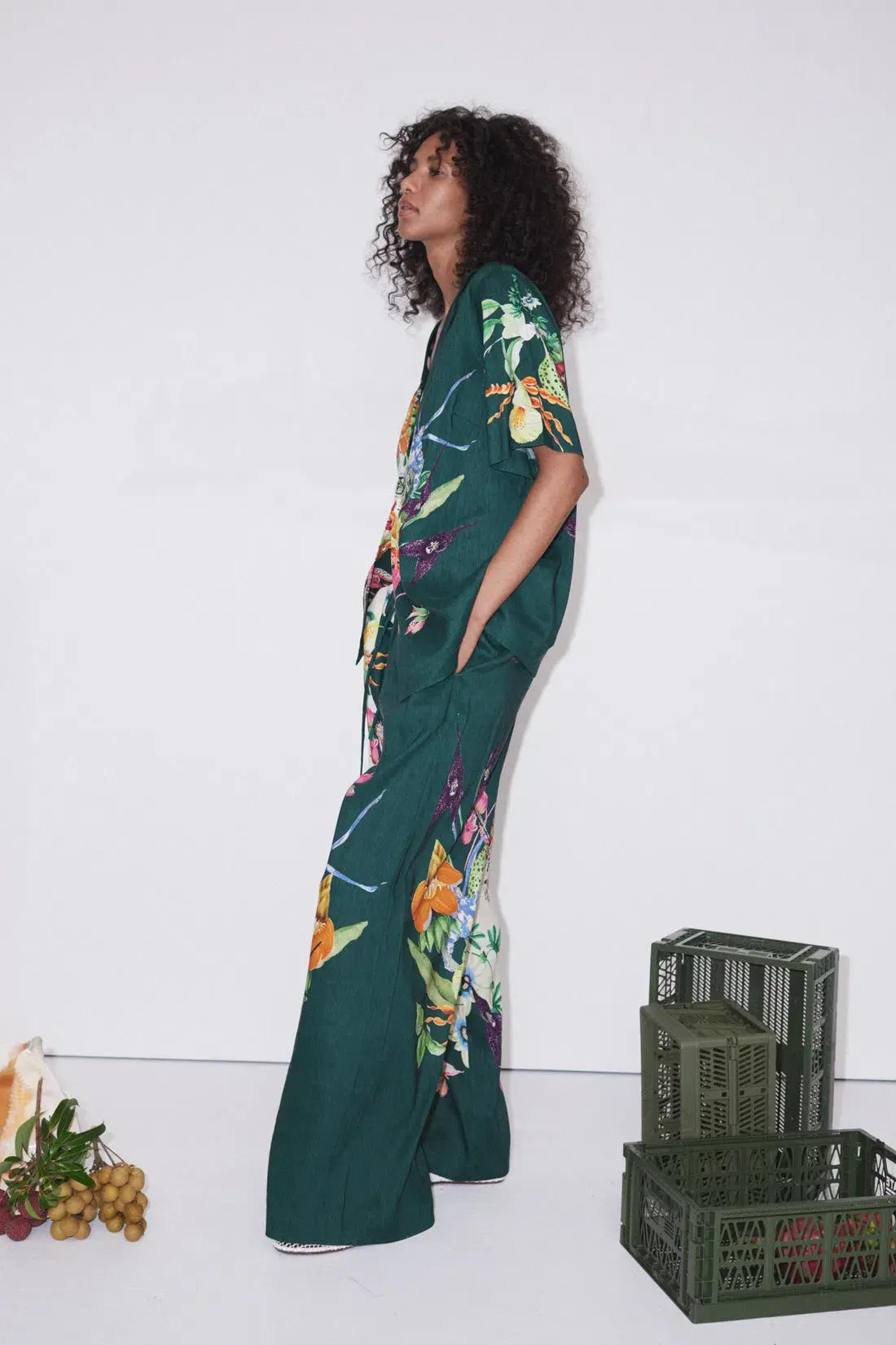 Alemais Aggie Shirt and Pant Set Floral Size 8 - Image 2