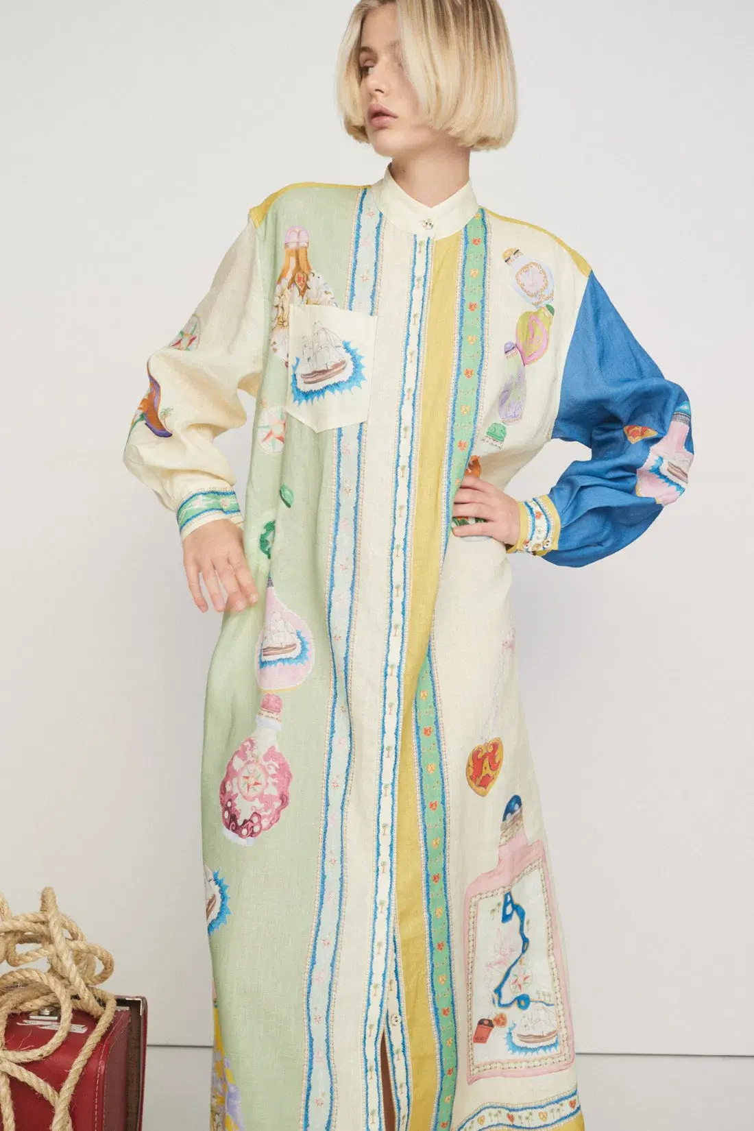 Alemais Elixir Shirtdress Print Size 8 - Image 4