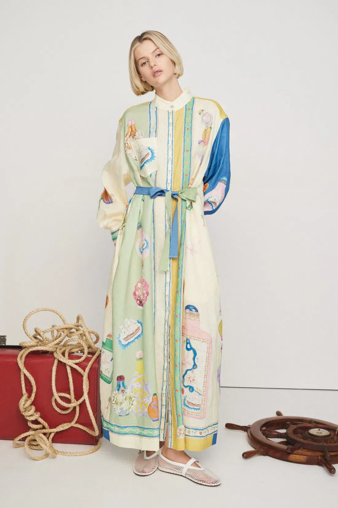 Alemais Elixir Shirtdress Print Size 8 - Image 1