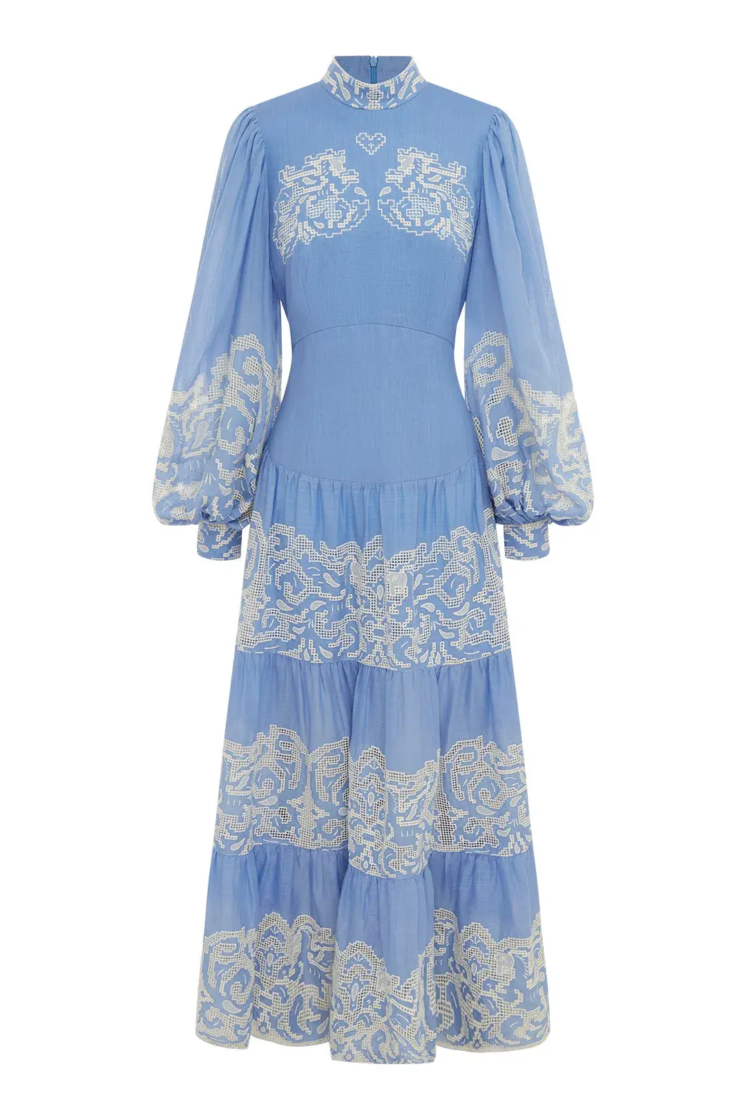 Alemais Arion Midi Dress Blue Size 8 for rent on The Volte - main image