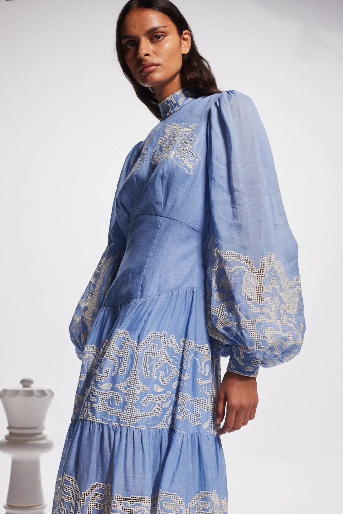 Alemais Arion Midi Dress Blue Size 8 - Image 2