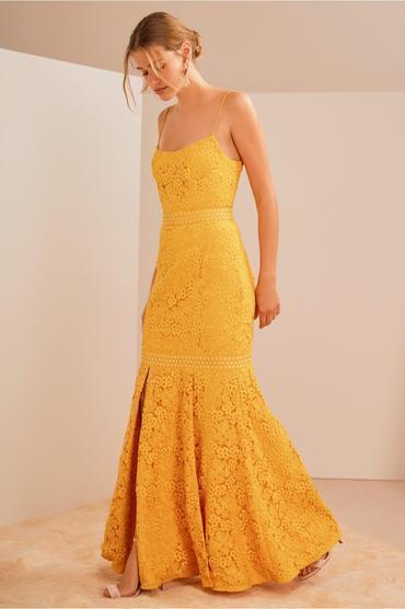 Keepsake The Label Utopia Yellow Lace Gown Size S - Image 1