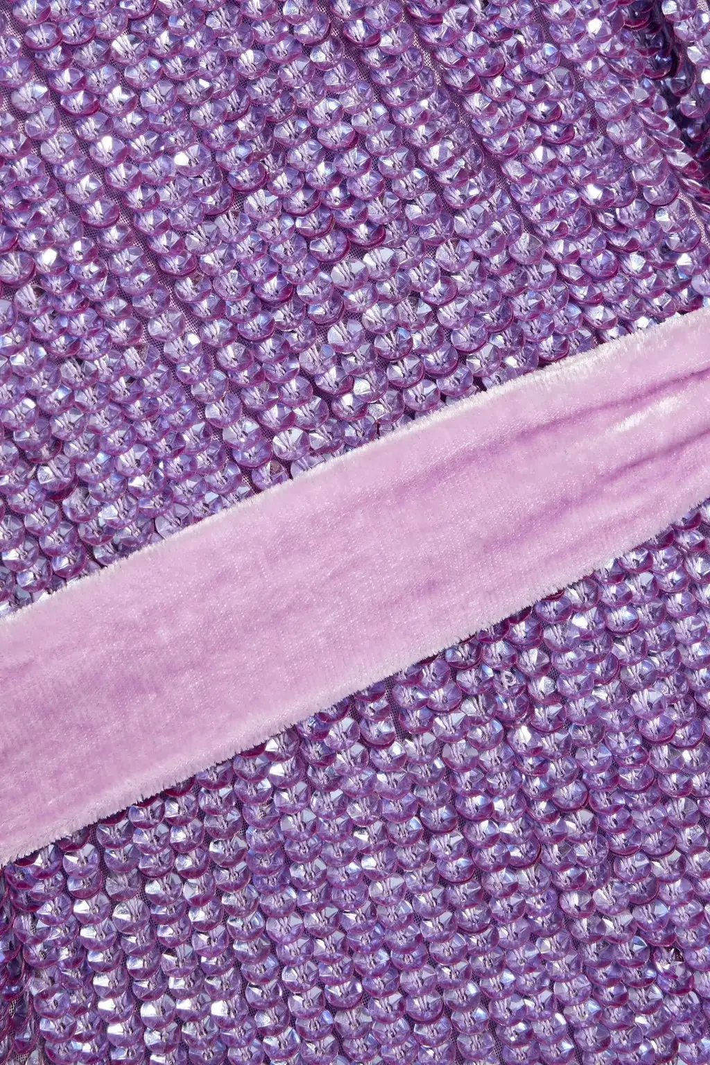 Retrofete Tzilly Belted Sequin Chiffon Maxi Dress in Violet Size 8 - Image 3