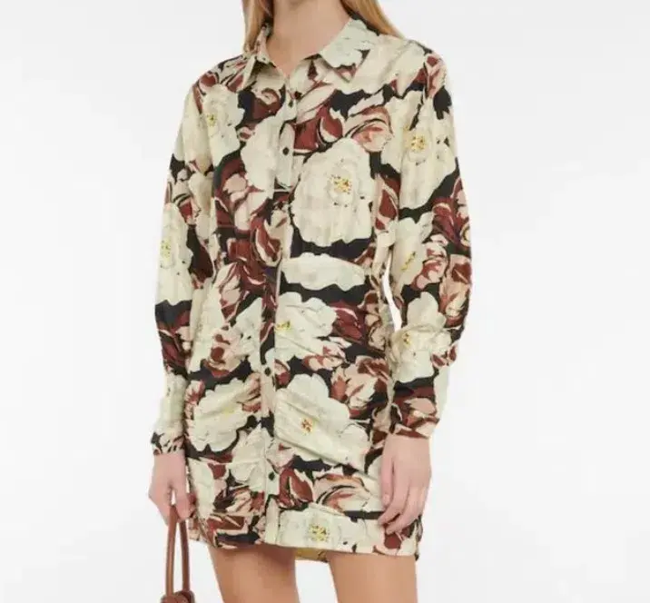 Sir the Label Vivienne Shirt Mini Dress Floral Size 2 / AU 10 - Image 3