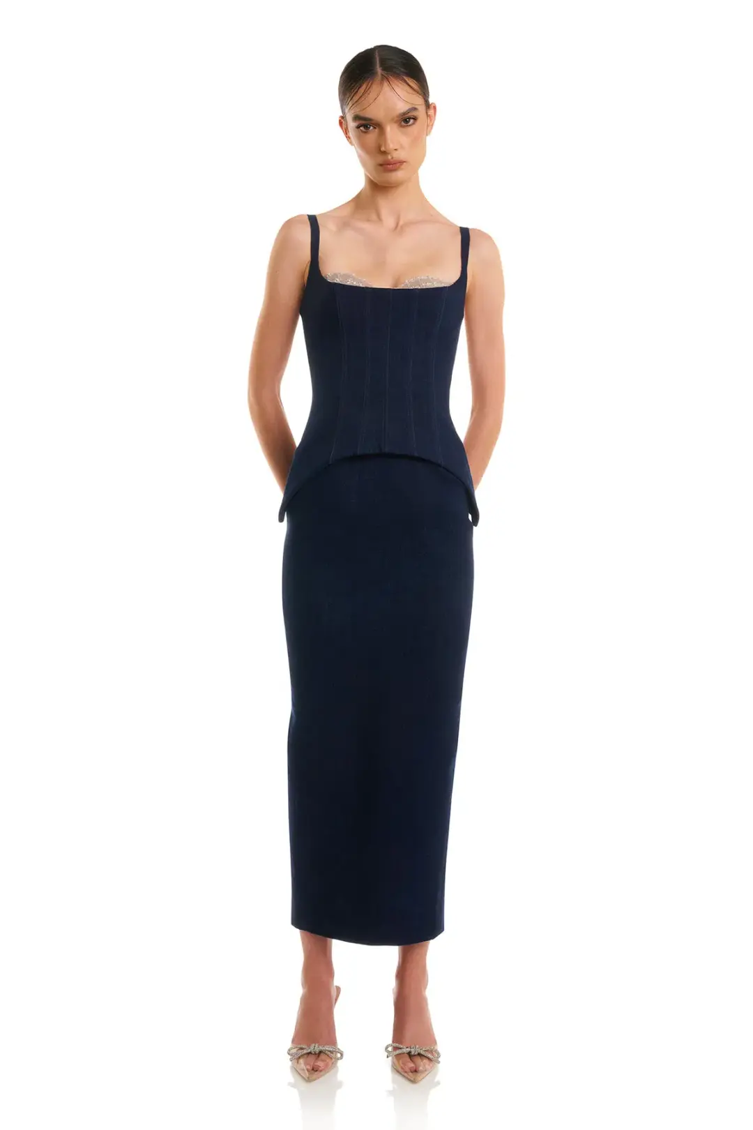 Eliya the Label Monet Midi Dress Blue Size XS / AU 6 for rent on The Volte - main image