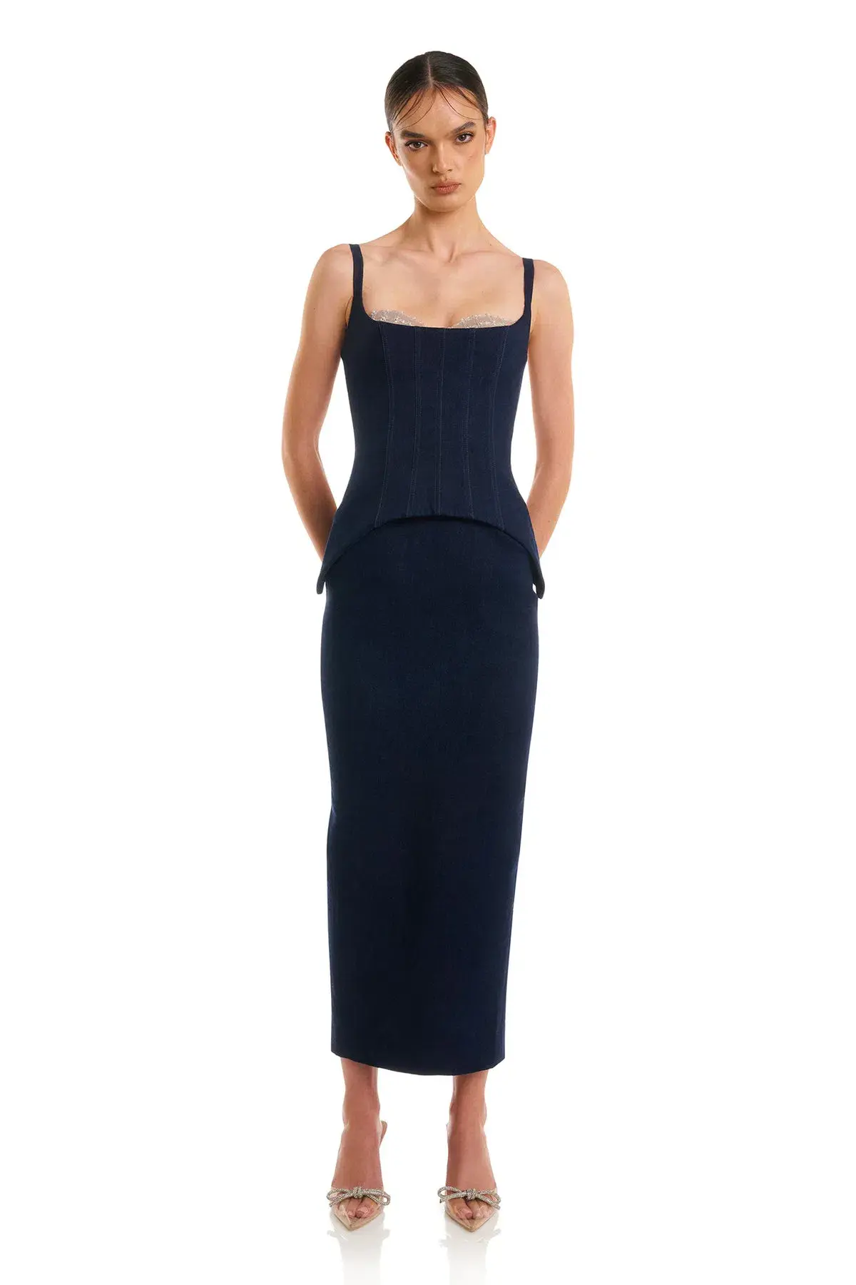 Eliya the Label Monet Midi Dress Blue Size XS / AU 6 - Image 1