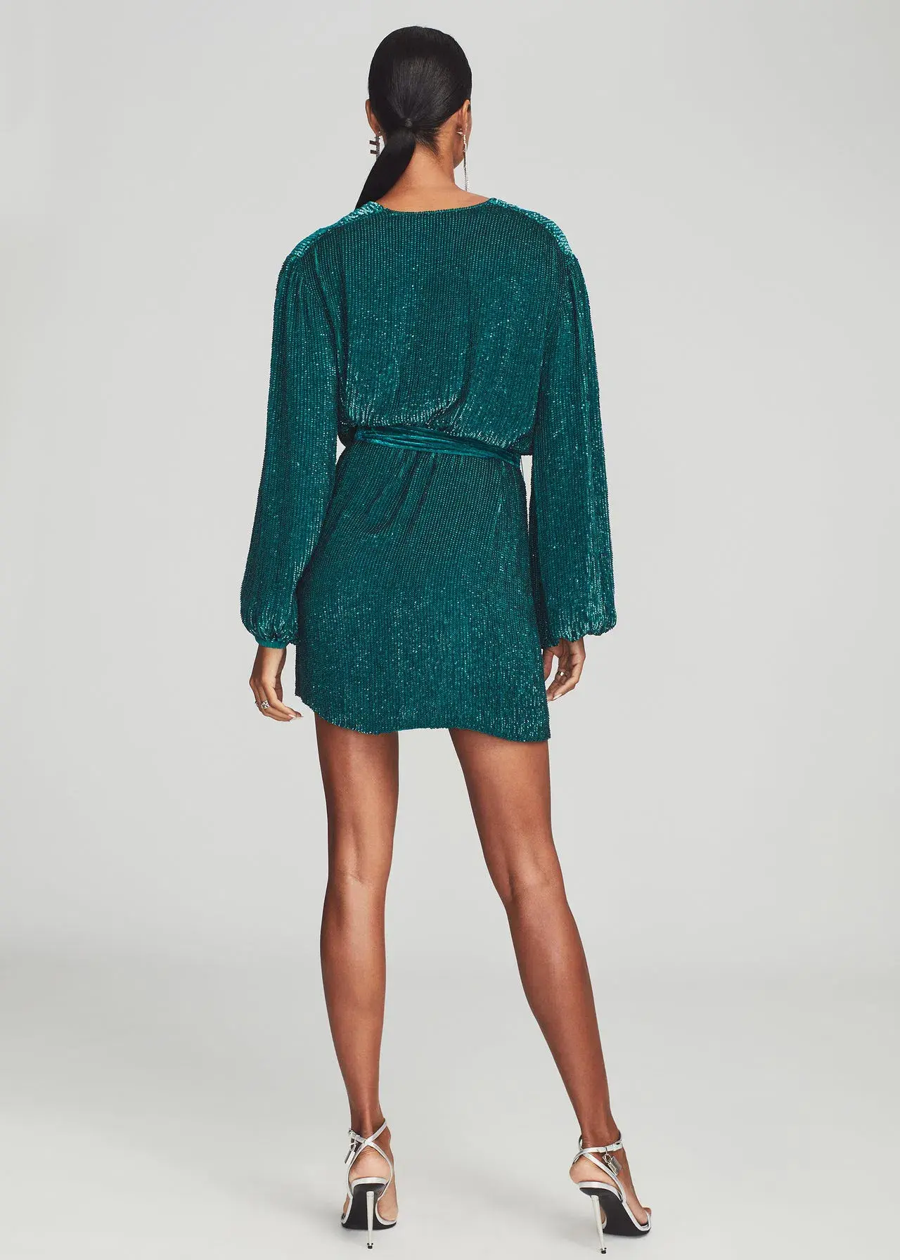 Retrofete Gabrielle Robe Mini Dress Green Size 10 - Image 2