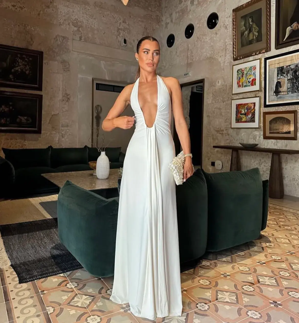 Misha Jennifer Maxi Dress White Size 8 - Image 2